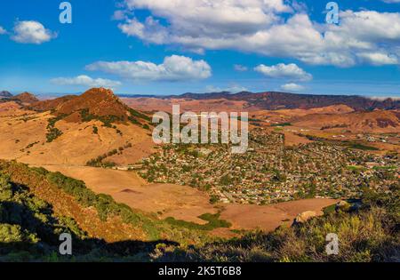 San Luis Obispo gesehen vom Cerro Peak Stockfoto