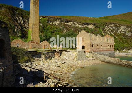Porth Wen, Brickworks, Llanbadrig, Anglesey, Nordwales, Vereinigtes Königreich. Stockfoto