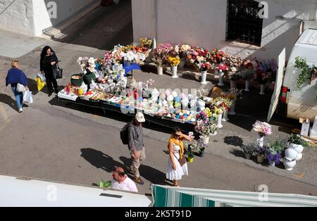 Markttag in locorotondo, apulien, süditalien Stockfoto