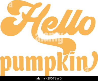 Ein bearbeitbarer Vektor eines Herbstziels über Halloween in orangefarbener Schrift Stock Vektor