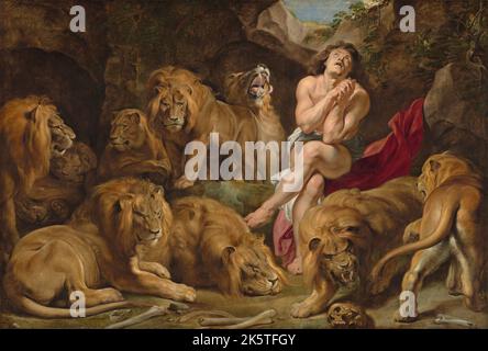 Daniel in the Lions' Den, c. 1614/1616 Stockfoto