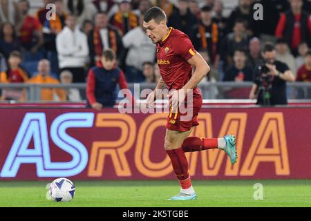 Rom, Italien. 09. Oktober 2022. Andrea Belotti von AS Roma während des Fußballs Serie A Match, Stadio Olimpico, AS Roma gegen Lecce, 09.. Oktober 2022 (Kreditfoto AllShotLive/Sipa USA ) Kredit: SIPA USA/Alamy Live News Stockfoto