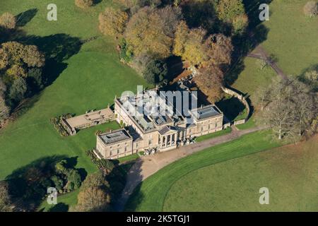 Stourhead, ein Landhaus, das 1721-24 von Colen Campbell im palladianischen Stil für Henry Hoare erbaut wurde, Wiltshire, 2017. Stockfoto