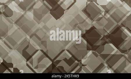 3D Abstract modernes Techno-Braun für Concept Design. Motion Line-Design. Geometrische Textur. 3D Rendern Stockfoto