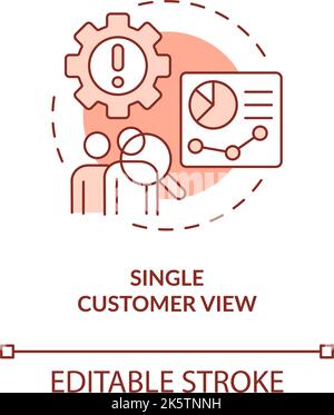 Ein Symbol für das Terrakotta-Konzept mit einer einzigen Kundenansicht Stock Vektor