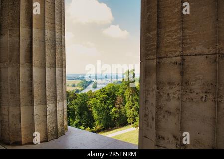 Gedenkstätte Walhalla in Donaustauf im bayerischen Regensburg Stockfoto