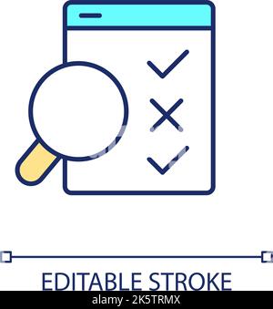 RGB-Farbsymbol für Suchfehler Stock Vektor