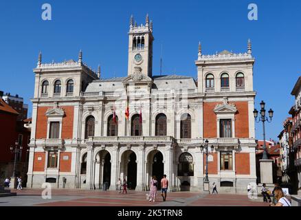 Fassade des Rathauses Valladolid Kastilien und Leon Spanien Stockfoto