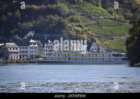 Passagierschiff auf der Mosel Stockfoto