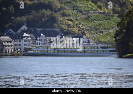 Passagierschiff auf der Mosel Stockfoto