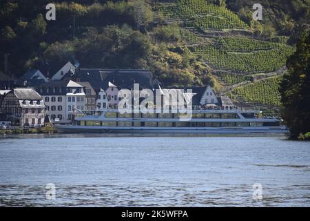 Passagierschiff auf der Mosel Stockfoto