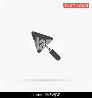 Flaches Vektorsymbol für Kelle. Handgezeichnete Design-Illustrationen. Stock Vektor