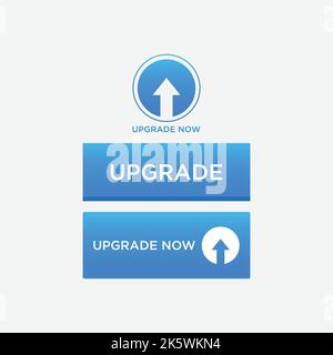 Schaltflächenvektor „Jetzt aktualisieren“. Schaltfläche „Jetzt aktualisieren“ oder Etikett auf weißem Hintergrund Stock Vektor