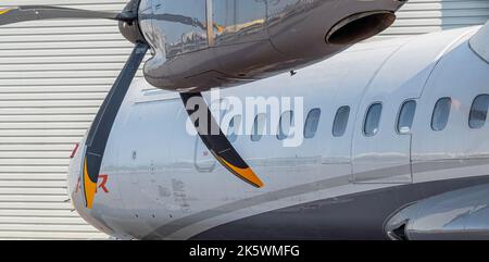 Airliner ATR 72-600 in Toulouse, Frankreich, am 21. Juli 2021. Stockfoto