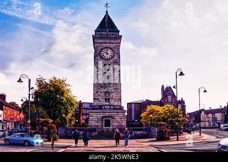 Nicholson war Memorial erbaut in Portland Stone, Leek Stadtzentrum, Staffordshire, England, Großbritannien Stockfoto
