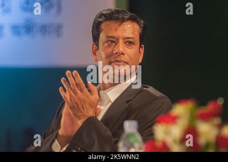 Dhaka, Bangladesch - 11. Dezember 2015: Sajeeb Wazed Joy ist der einzige Sohn des Premierministers von Bangladesch, Sheikh Hasina. Er dient als Berater der Gov Stockfoto