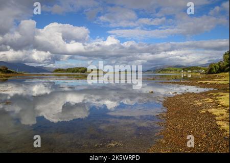 Die Inner Bay in Port Ramsay auf der Isle of Lismore, Schottland Stockfoto