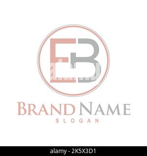 Anfangslogo des Buchstaben EB BE Stock Vektor