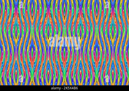 Ein Regenbogen Welle Mode Muster Geschenk Geschenk Geschenkpapier Hintergrund Wasser Flüssigkeit Wellen Unterwasser Hintergrund Korallenriff Stockfoto