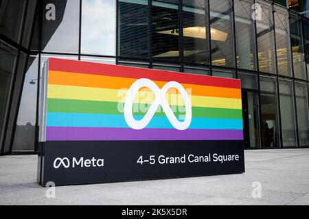 meta facebook emea Hauptsitz 4-5 Grand Canal Square dublin republik irland Stockfoto
