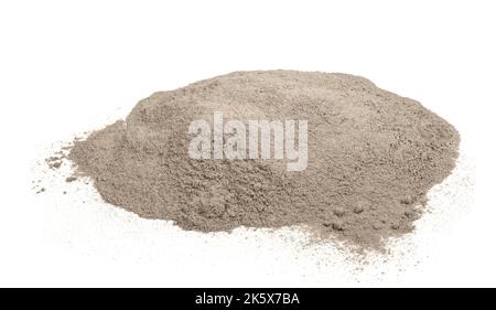 Sandhaufen isoliert auf weißem Hintergrund Stockfoto
