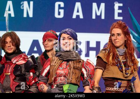 Polen, Poznan - 09. Oktober 2022: Poznan Game Arena, Videospiel-Charaktere, Cosplay. Stockfoto