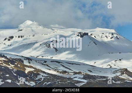 Vulkan Eyjafjallajokull Eis in Island Stockfoto