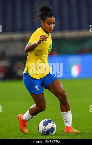 Genua, Italien. 10. Oktober 2022. Luigi Ferraris Stadium, Geova, Italien, 10.10.22 Geyse (18 Brasile) während eines Freundschaftsspiels zwischen Italien und Brasilien im Luigi Ferraris Stadium in Genua, Italien Fußball (Cristiano Mazzi/SPP) Credit: SPP Sport Press Photo. /Alamy Live News Stockfoto