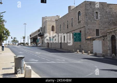 Leere Straßen Jerusalems während Rosh Hashanah 2022 Stockfoto