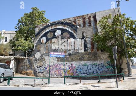 Leere Straßen Jerusalems während Rosh Hashanah 2022 Stockfoto