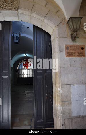 Leere Straßen im christlichen Viertel der Altstadt von Jerusalem während Rosh Hashanah 2022 Stockfoto