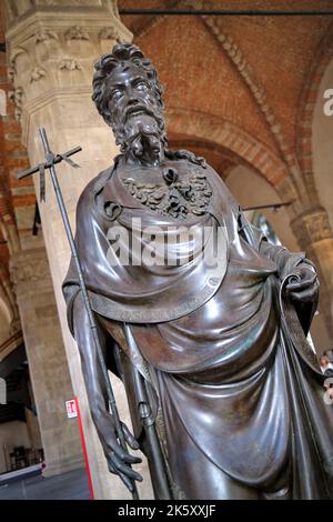 Johannes der Täufer Ghiberti im Museum der Kirche Orsanmichele Florenz Italien Stockfoto