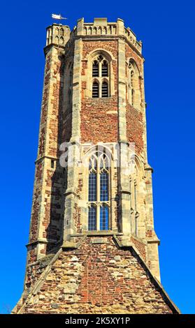 Kings Lynn, Norfolk, Greyfriars Lantern Tower, Greyfriars Friary, mittelalterliche Architektur, England, Großbritannien Stockfoto