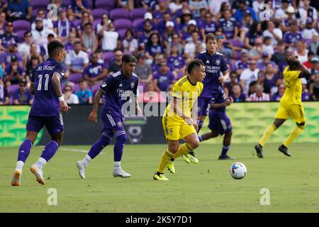 ORLANDO, FL - 9. OKTOBER: Spiel zwischen Orlando City und Columbus Crew in Orlando am 9. Oktober 2022 im Exploria Stadium, Orlando, FL. (Foto von Aaron Litz/PxImages) Stockfoto