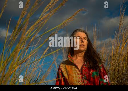 Verdiente Schönheit, über 60 und selbstbewusst Stockfoto