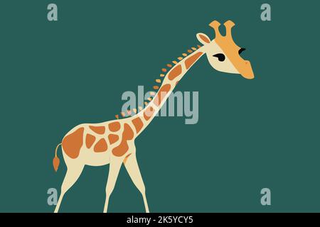 Eine Nahaufnahme einer süßen Giraffe – perfekt für den Hintergrund Stock Vektor