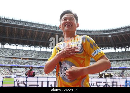 Tokio, Japan. 9. Oktober 2022. Kazuyoshi Miura (Point Getters) Fußball: Japan Football League (JFL) 2022 Zwischen Criacao Shinjuku 0-1 Suzuka Point Getters im Nationalstadion in Tokio, Japan . Quelle: Naoki Morita/AFLO SPORT/Alamy Live News Stockfoto