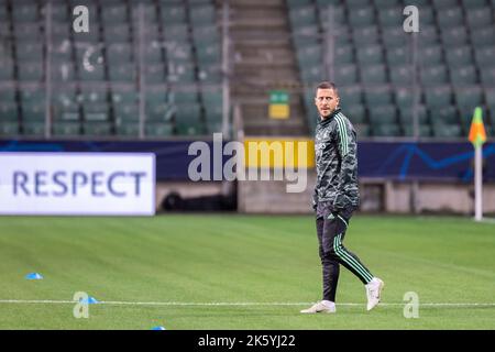 Warschau, Polen. 10. Oktober 2022. Eden Hazard of Real Madrid während des offiziellen Trainings einen Tag vor dem UEFA Champions League Group Stage-Spiel zwischen dem FC Shakhtar Donetsk und Real Madrid im Marschall Jozef Pilsudski Legia Warsaw Municipal Stadium. (Foto von Mikolaj Barbanell/SOPA Images/Sipa USA) Quelle: SIPA USA/Alamy Live News Stockfoto