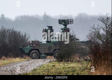 Das von der Sowjetunion entwickelte taktische Boden-Luft-Raketensystem SA-8 Gecko. Stockfoto