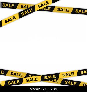 Schwarz und gelb Flyer Rabatt Vektor auf transparentem Hintergrund Stock Vektor