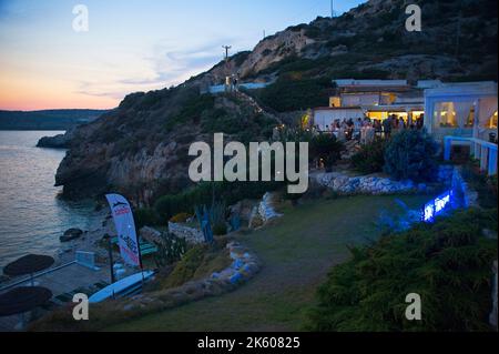 La Paillotte, Cala Mosca, Capo Sant'Elia, Cagliari, Sardinien, Italien Stockfoto