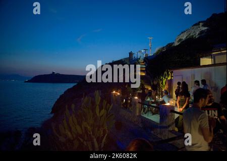 La Paillotte, Cala Mosca, Capo Sant'Elia, Cagliari, Sardinien, Italien Stockfoto