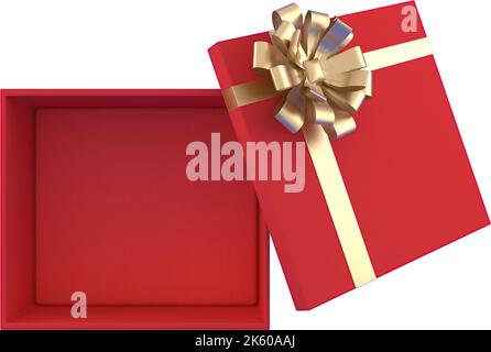 3D Rendering Weihnachten oder Neujahr Elemente Hintergrund mit dekorativen Geschenk-Boxen. Bunte Geschenke für den Urlaub. Modernes Design. Stockfoto