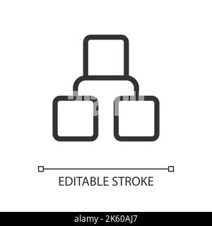 Infografik blockiert Pixel Perfect Linear ui-Symbol Stock Vektor