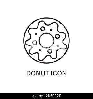 Vektor Donut handgezeichnetes Logo Design-Vorlage Stock Vektor