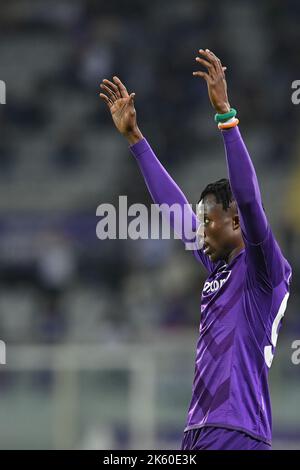 Stadion Artemio Franchi, Florenz, Italien, 10. Oktober 2022, Christian Michael Kouakou Kouame (ACF Fiorentina) während ACF Fiorentina gegen SS Lazio - IT Stockfoto