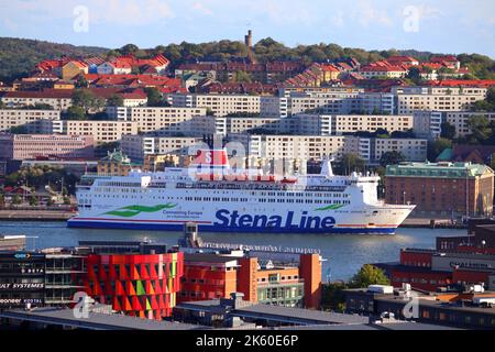 GÖTEBORG, SCHWEDEN - 26. AUGUST 2018: Stena Line Fährschiff Stena Danica in Göteborg, Schweden. Das Schiff wird auf Göteborg-Frederikshavn (Dänemark) eingesetzt Stockfoto