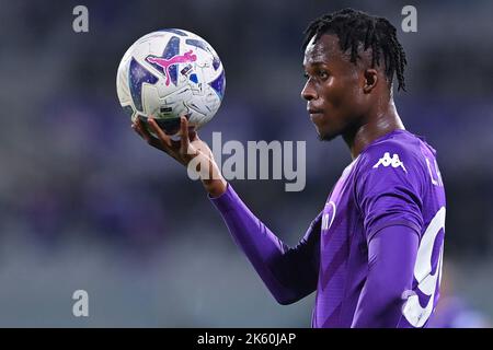 Stadion Artemio Franchi, Florenz, Italien, 10. Oktober 2022, Christian Michael Kouakou Kouame (ACF Fiorentina) während ACF Fiorentina gegen SS Lazio - IT Stockfoto
