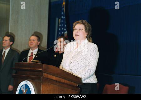 Büro des Sekretärs - Sekretärin Elaine Chao Begrüßungszeremonie Stockfoto