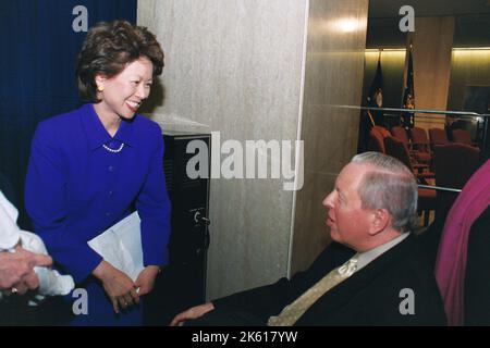 Büro des Sekretärs - Sekretärin Elaine Chao Begrüßungszeremonie Stockfoto